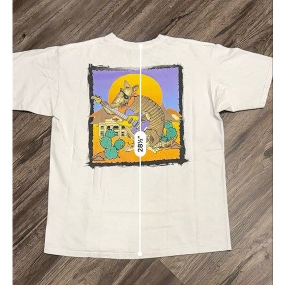 Vtg 90s Hard Rock Cafe Dallas T-Shirt Made in USA Armadillo Guitar Graphic Sz XL - Picture 4 of 9